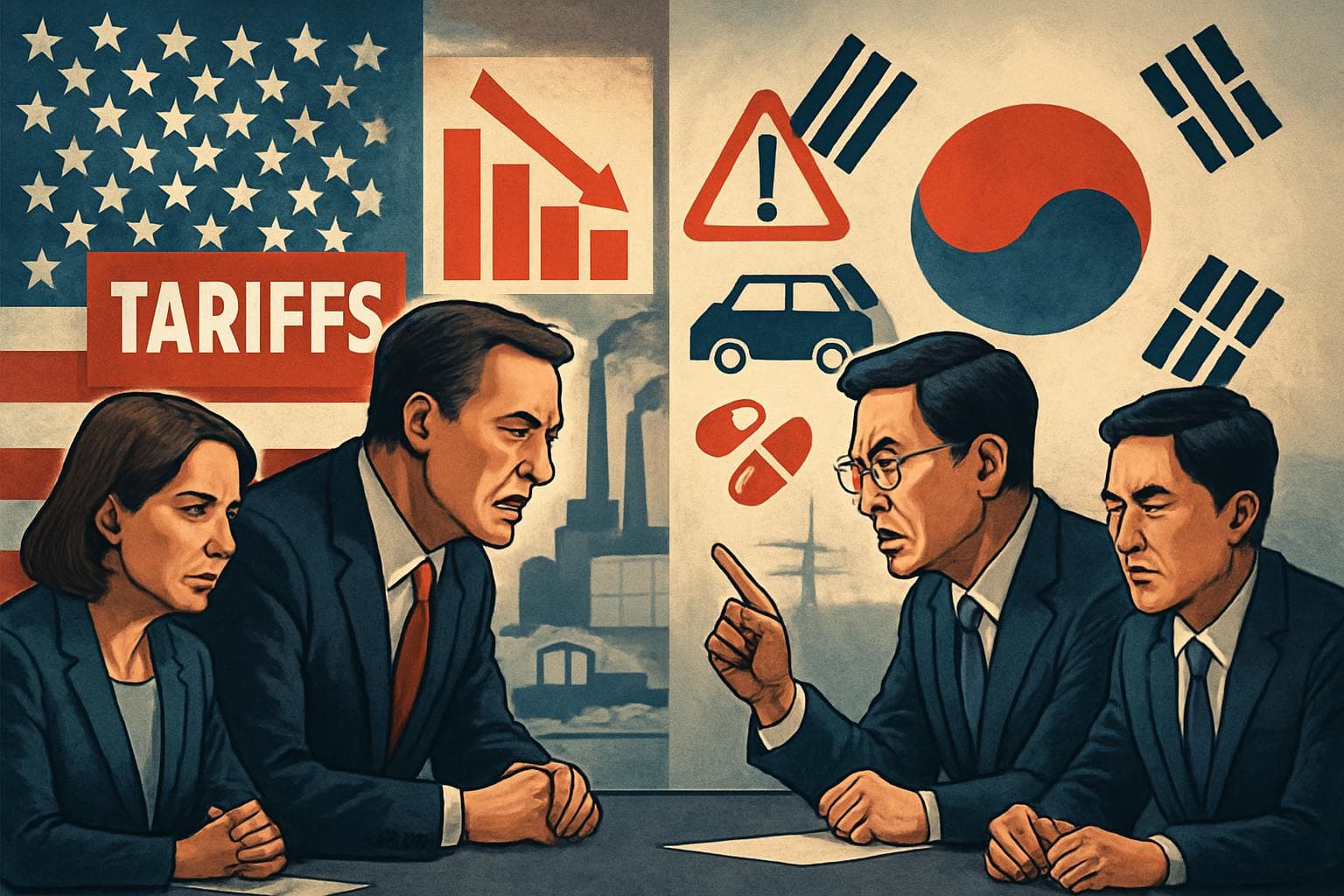 U.S. and South Korean representatives in trade negotiation