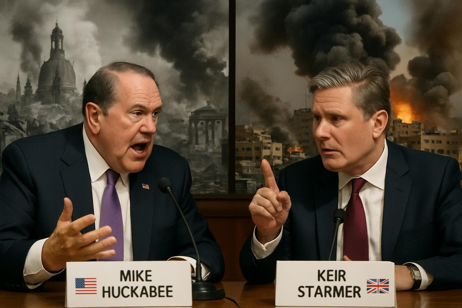 US Ambassador Mike Huckabee debates UK Prime Minister Keir Starmer