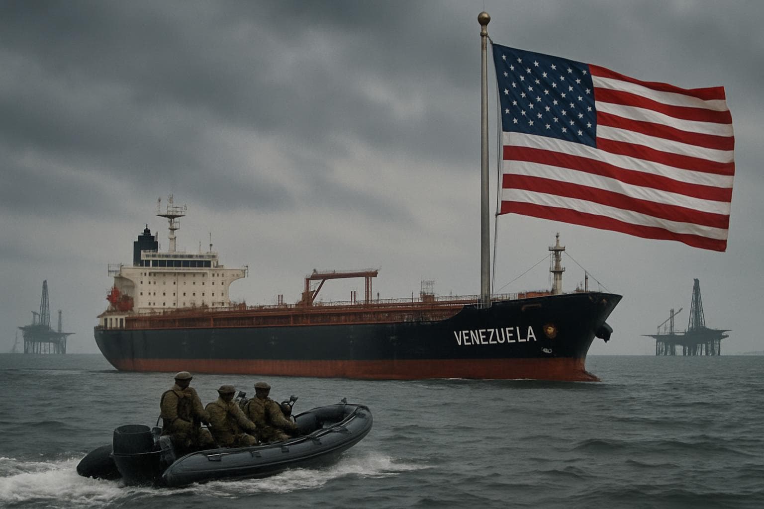 US forces seizing Venezuelan oil tanker near coast