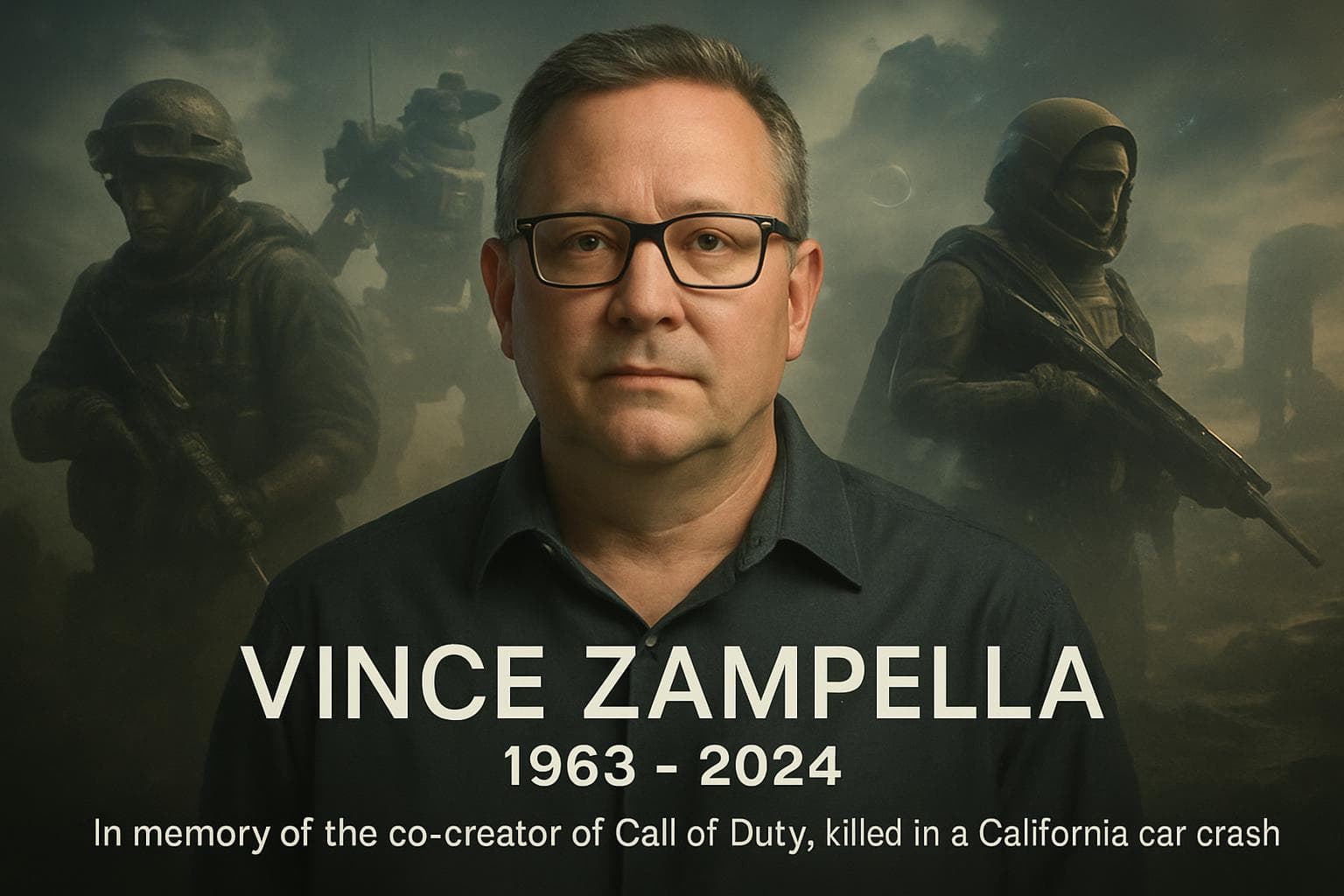 Tribute to Vince Zampella with gaming elements