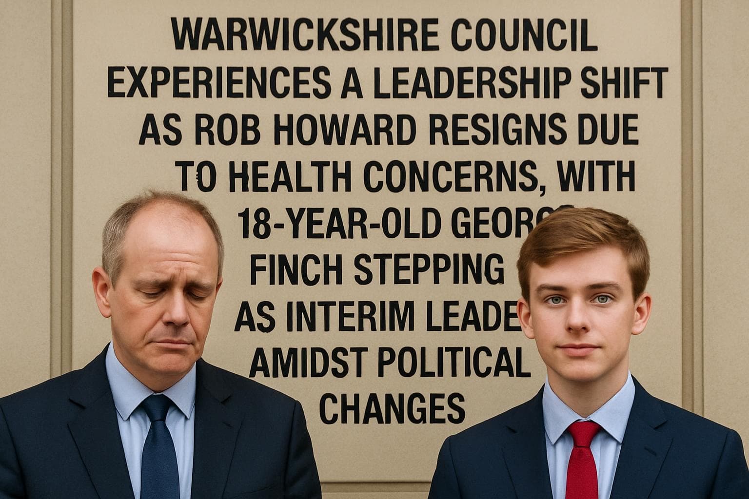 George Finch, 18, new interim leader of Warwickshire Council