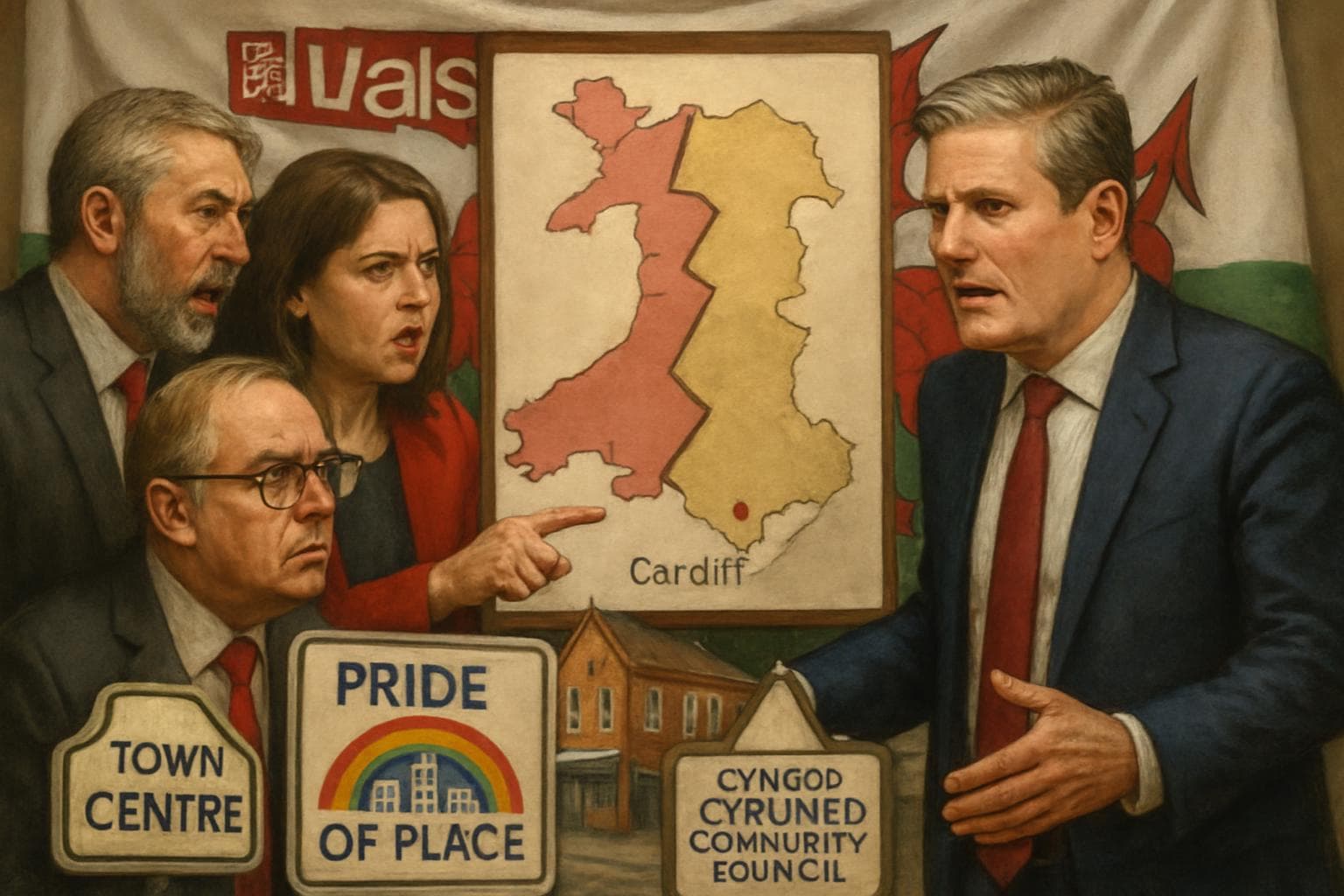 Welsh Labour members confront Keir Starmer over Wales map changes