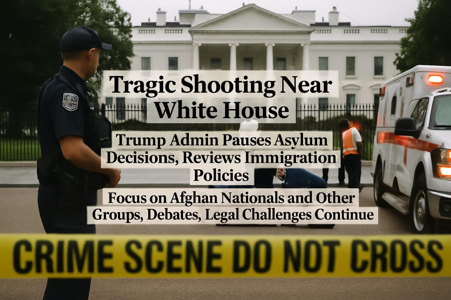 White House with police presence after shooting incident