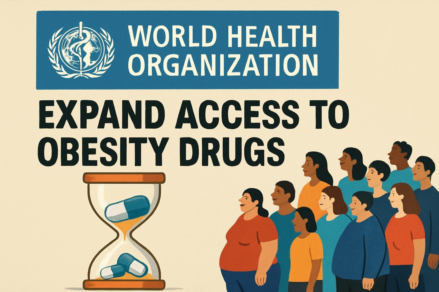 Hourglass symbolizing limited access to obesity drugs