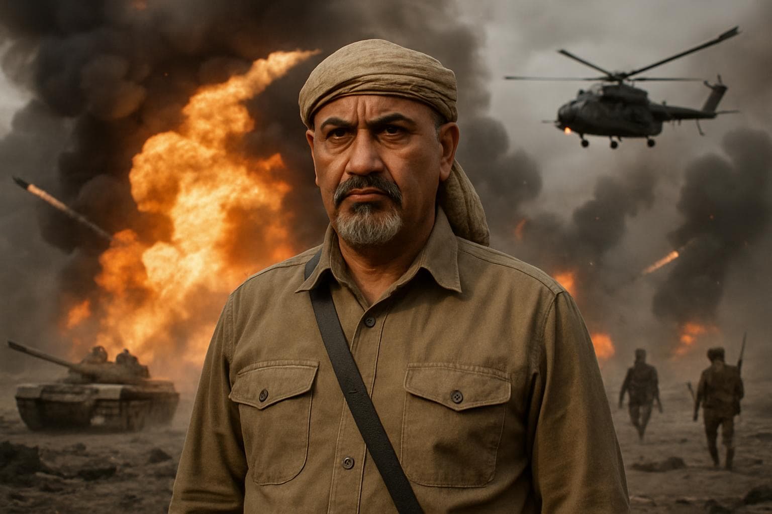 Yemeni separatist leader Aidarous al-Zubaidi amid airstrikes