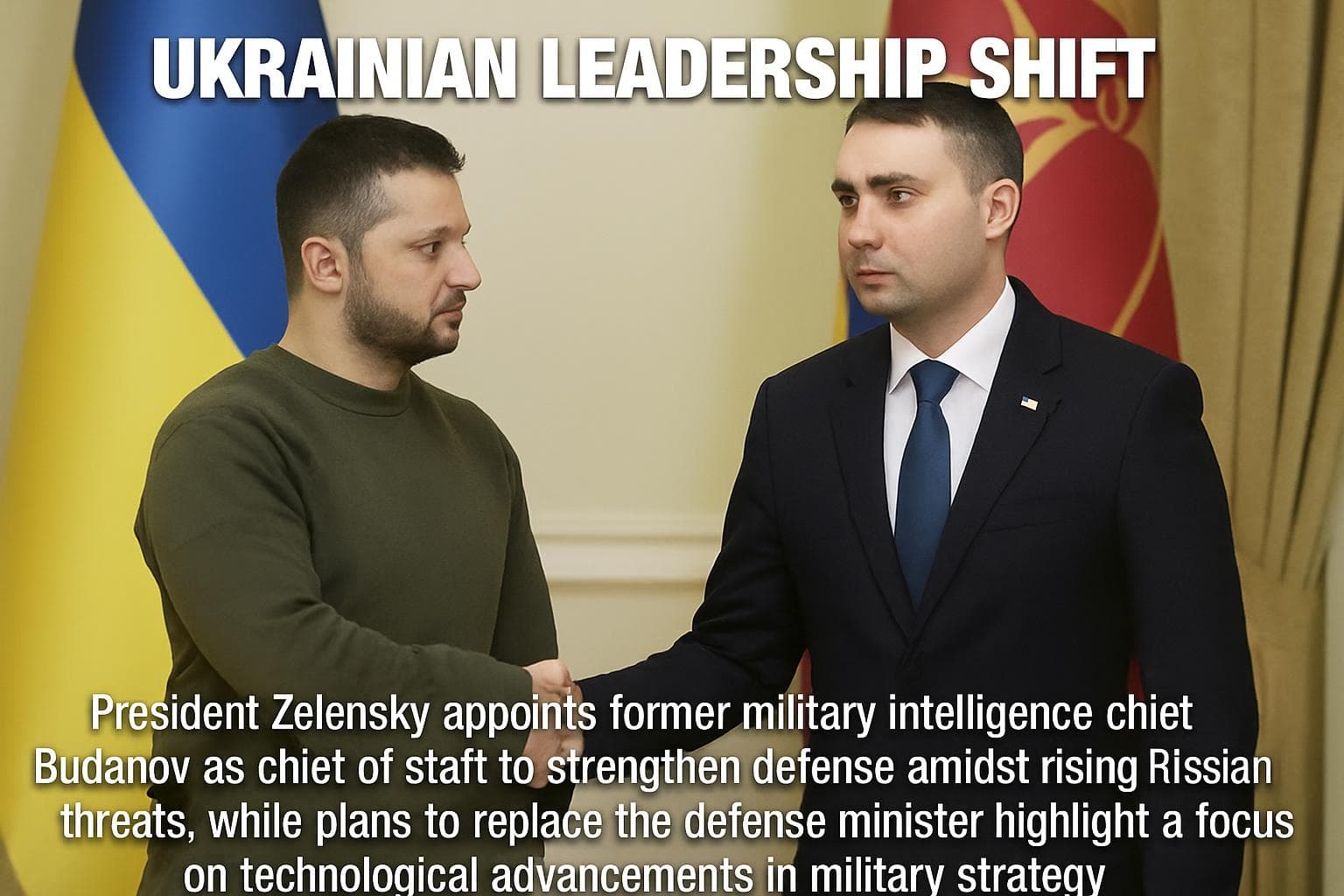 President Zelensky appoints Kyrylo Budanov as chief of staff