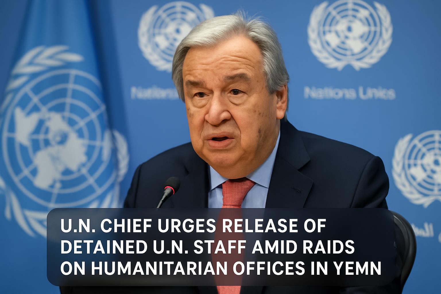 UN Chief Urges Release of Detained Staff Amid Rising Tensions in Yemen