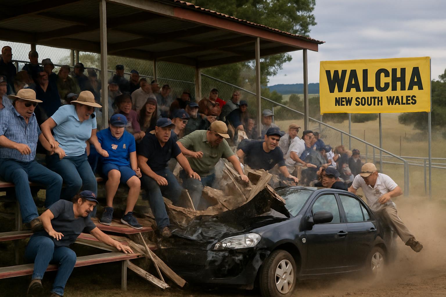 Demolition Derby Accident Injures Thirteen at Walcha Motorcycle Rally