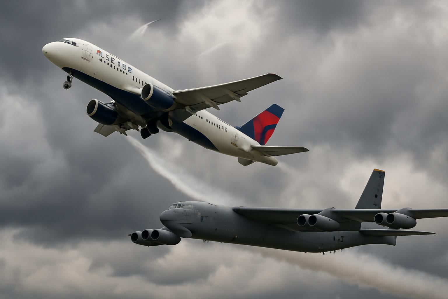 Delta Pilot's Quick Thinking Averts Mid-Air Collision with Military Bomber