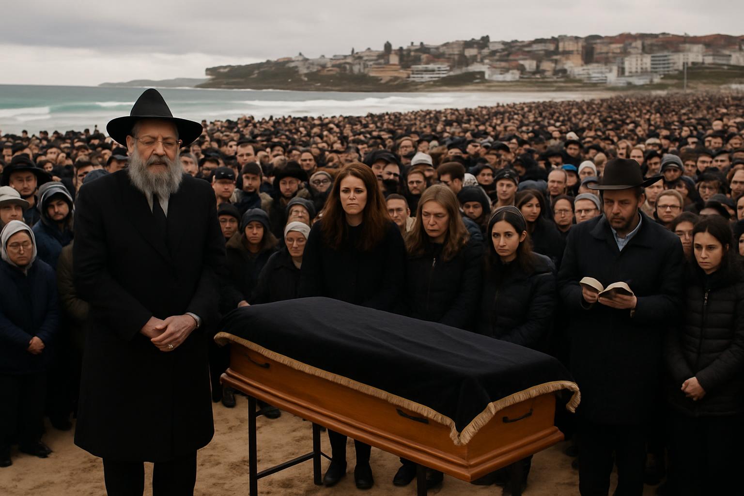 Thousands Mourn Rabbi Eli Schlanger at Bondi Shooting Funeral