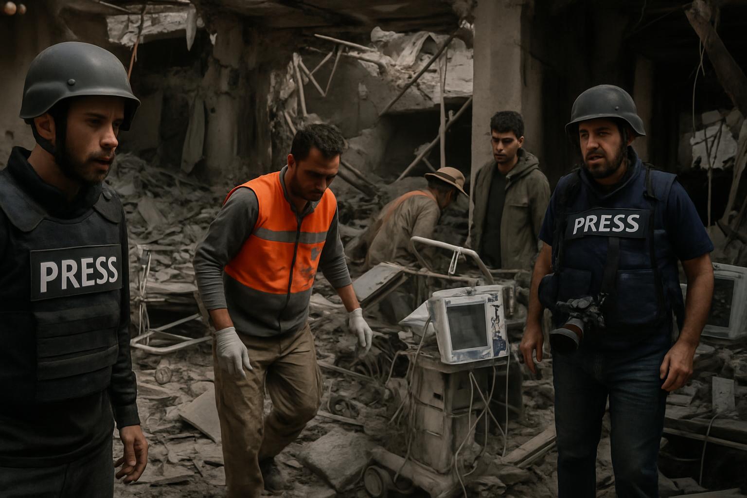 International Outcry as Israeli Airstrikes Hit Gaza Hospital, Killing Journalists