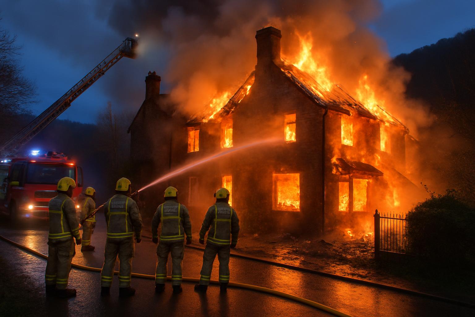 Three Missing After Devastating Boxing Day House Fire in Gloucestershire