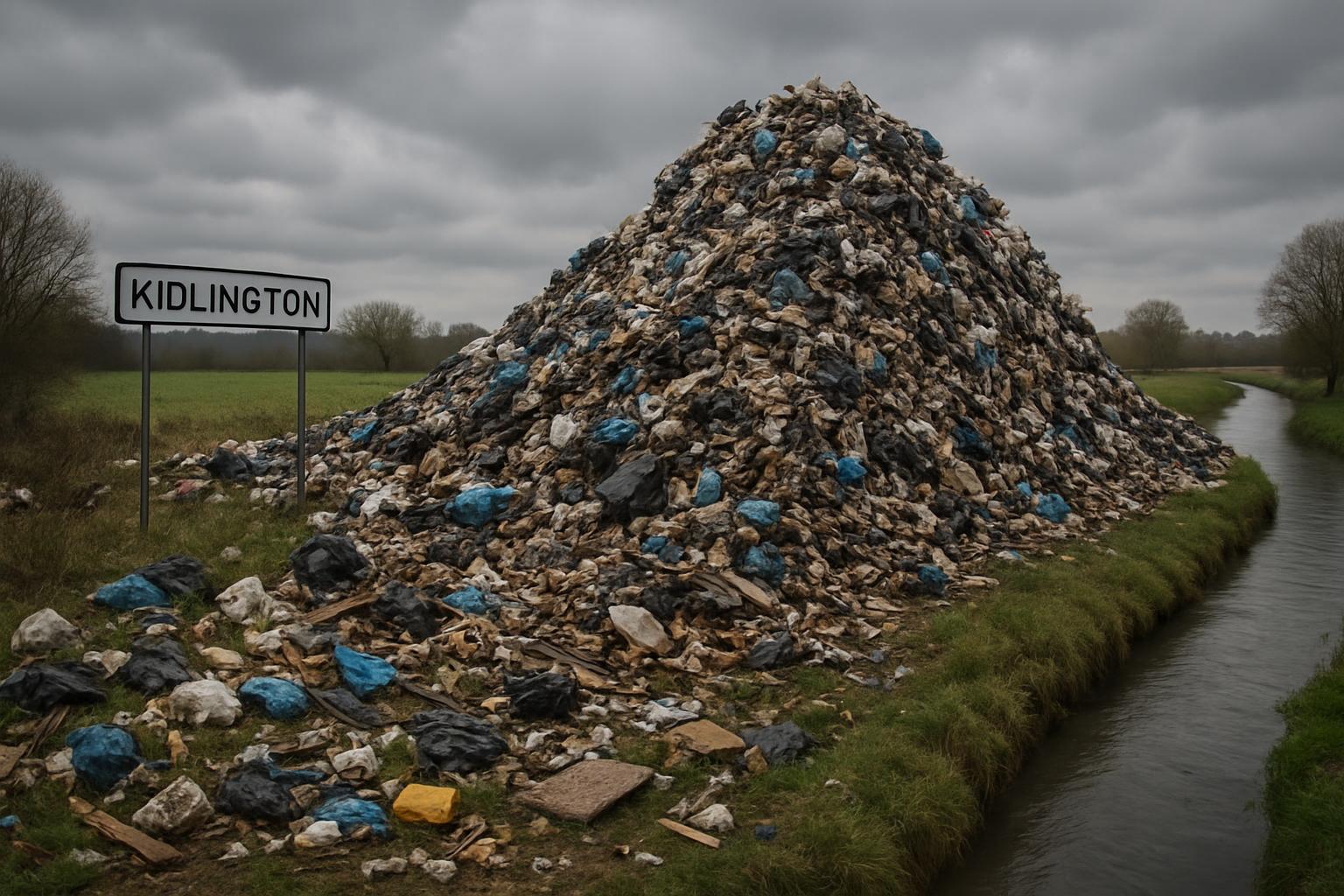 Illegal Waste Dumping Crisis Unfolds in Kidlington Amidst Nationwide Concerns