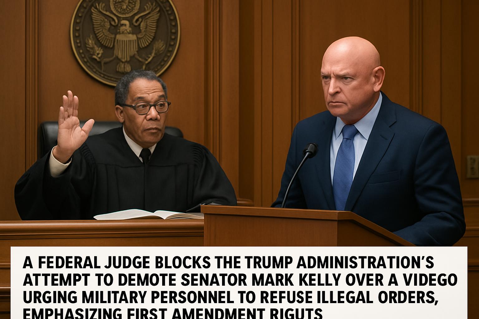 Judge Blocks Demotion of Senator Mark Kelly Over 'Illegal Orders' Video