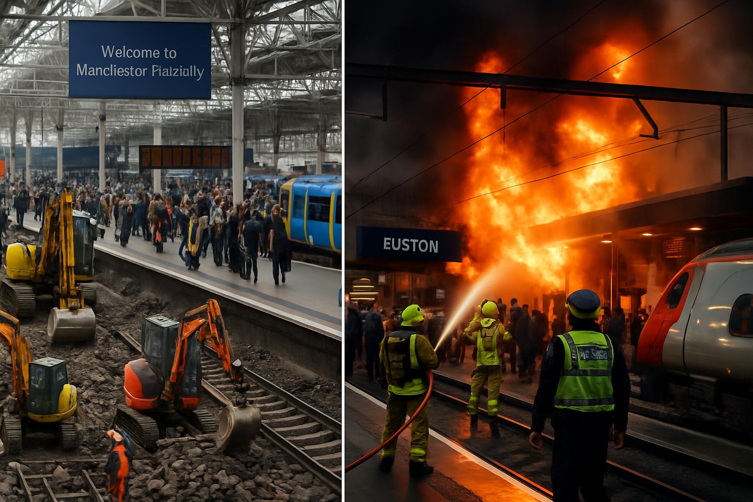Rail Upgrades and Fire Cause Major Disruptions Across UK Rail Network