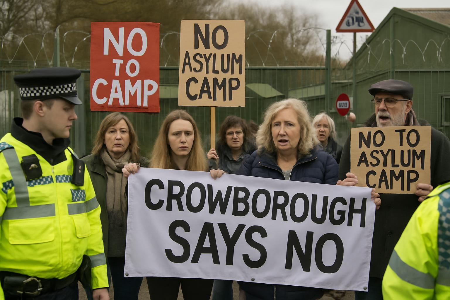 Arrests Made Amid Protests at Crowborough Asylum Seeker Camp