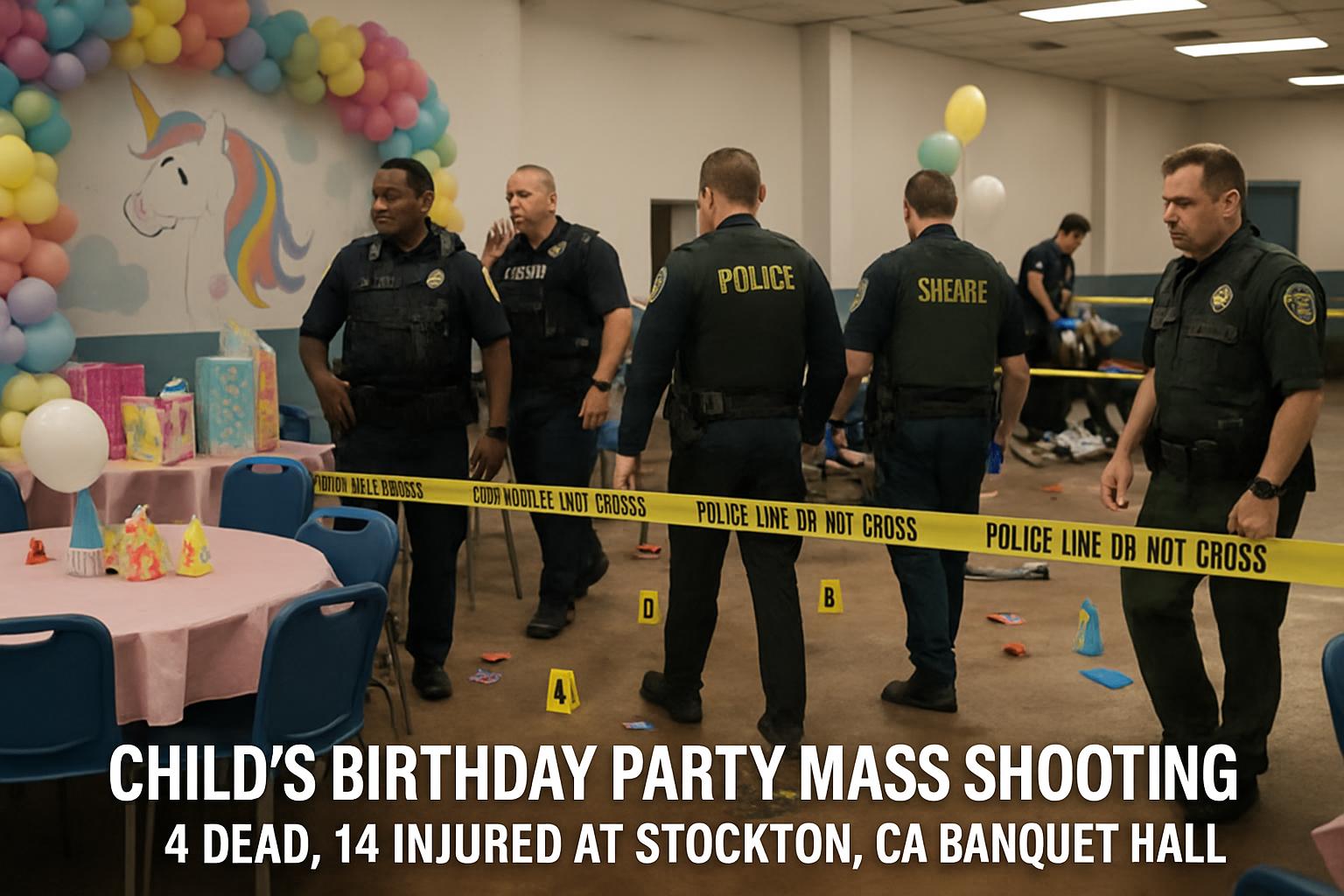 Four Dead, Fourteen Injured in Targeted Shooting at California Child's Birthday Party