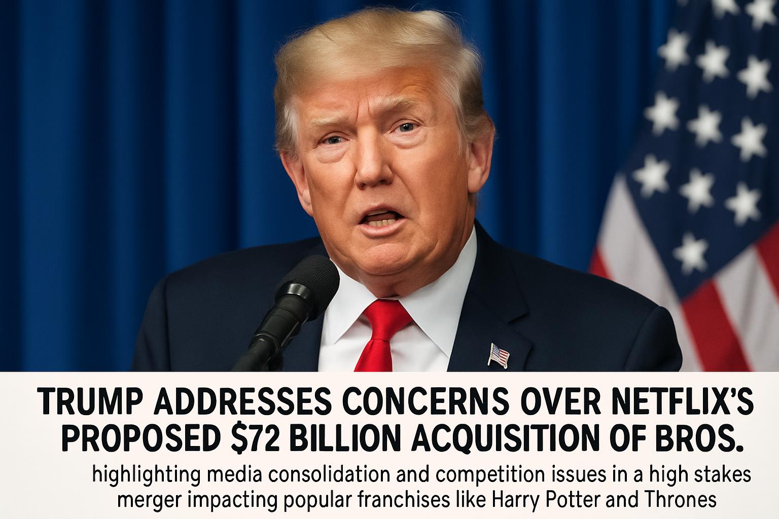 Trump Raises Concerns Over Netflix's $72 Billion Warner Bros Acquisition