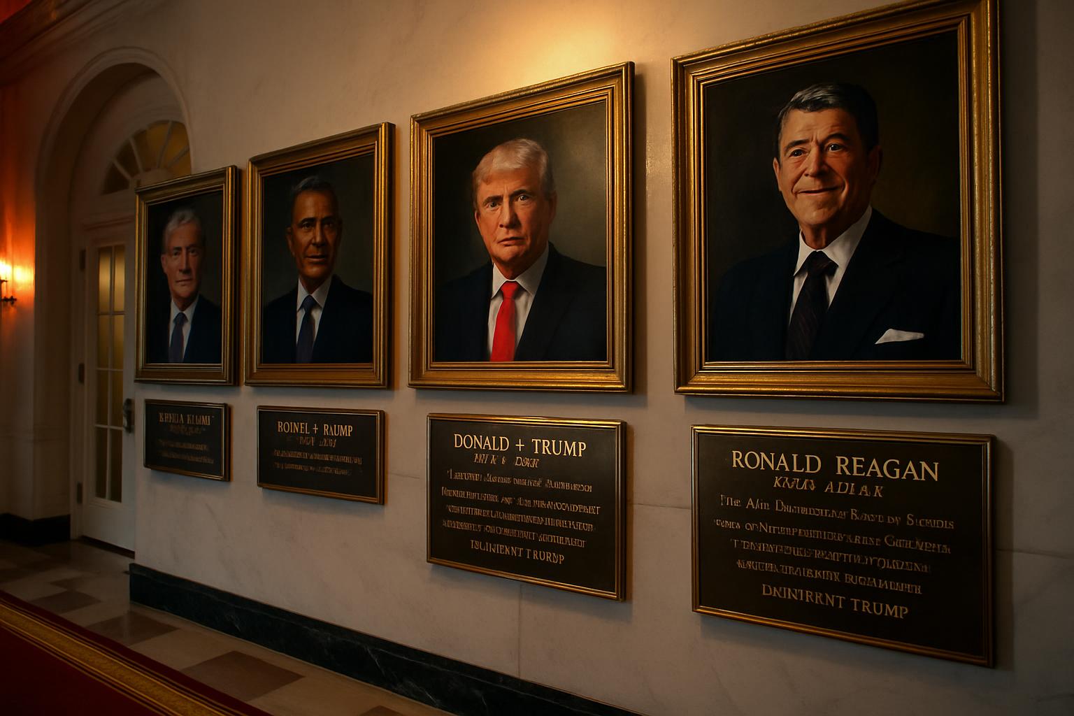 White House Plaques Reflect Trump's Controversial Views on Former Presidents
