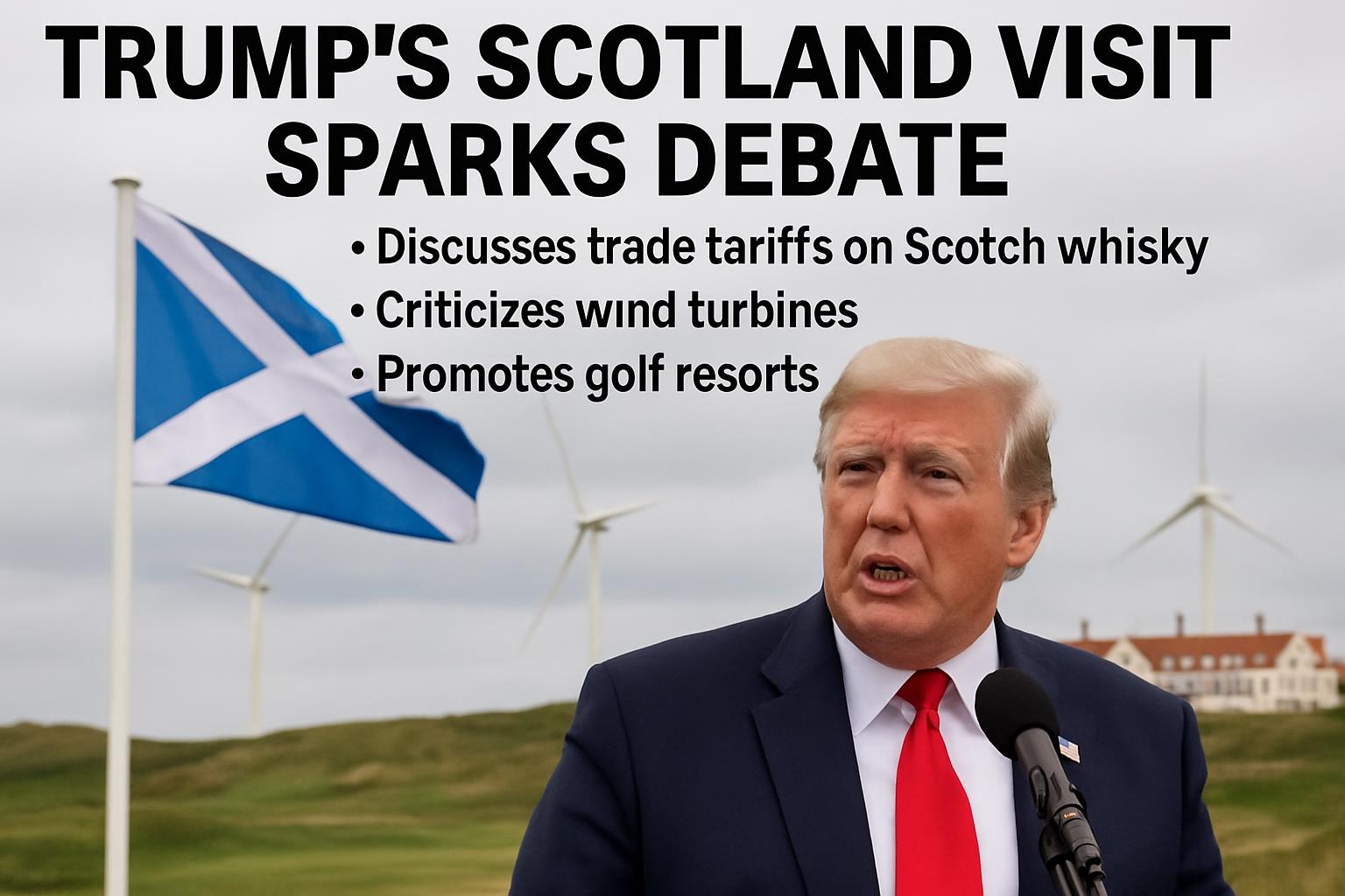 Trump's Scotland Visit Sparks Controversy Over Trade, Energy, and Business Interests