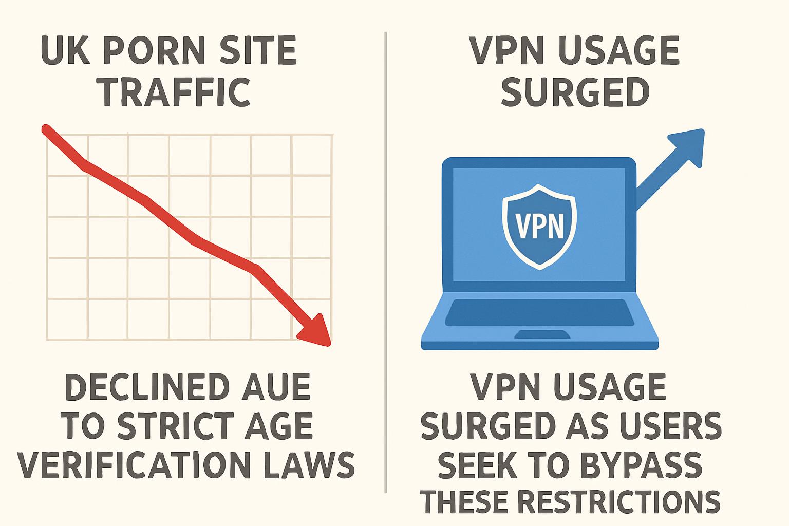UK Porn Sites Face Traffic Decline Amid Age Verification and Rising VPN Use