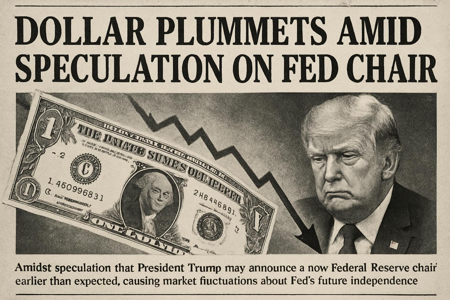 Dollar Weakens as Trump Considers Early Announcement of New Fed Chair